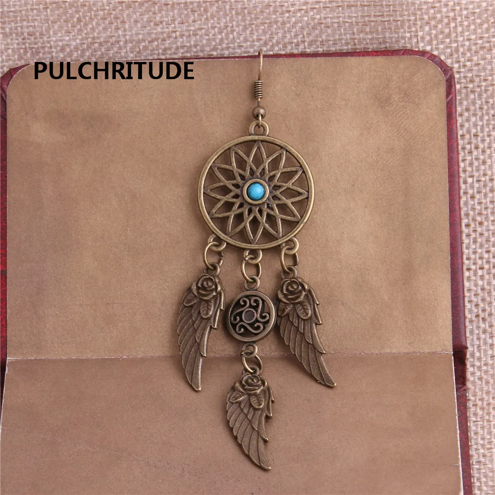 PULCHRITUDE 4 шт./лот металлическая античная серебряная бронза перо очарование Ловец