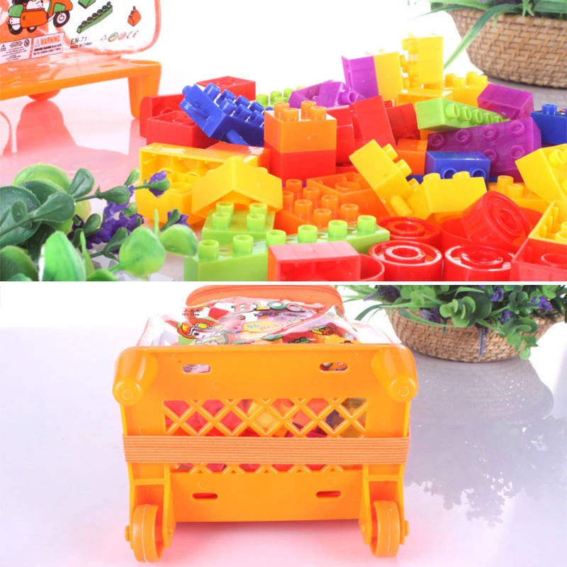 96 шт. детские развивающие игрушки ручной Багаж большие строительные блоки для