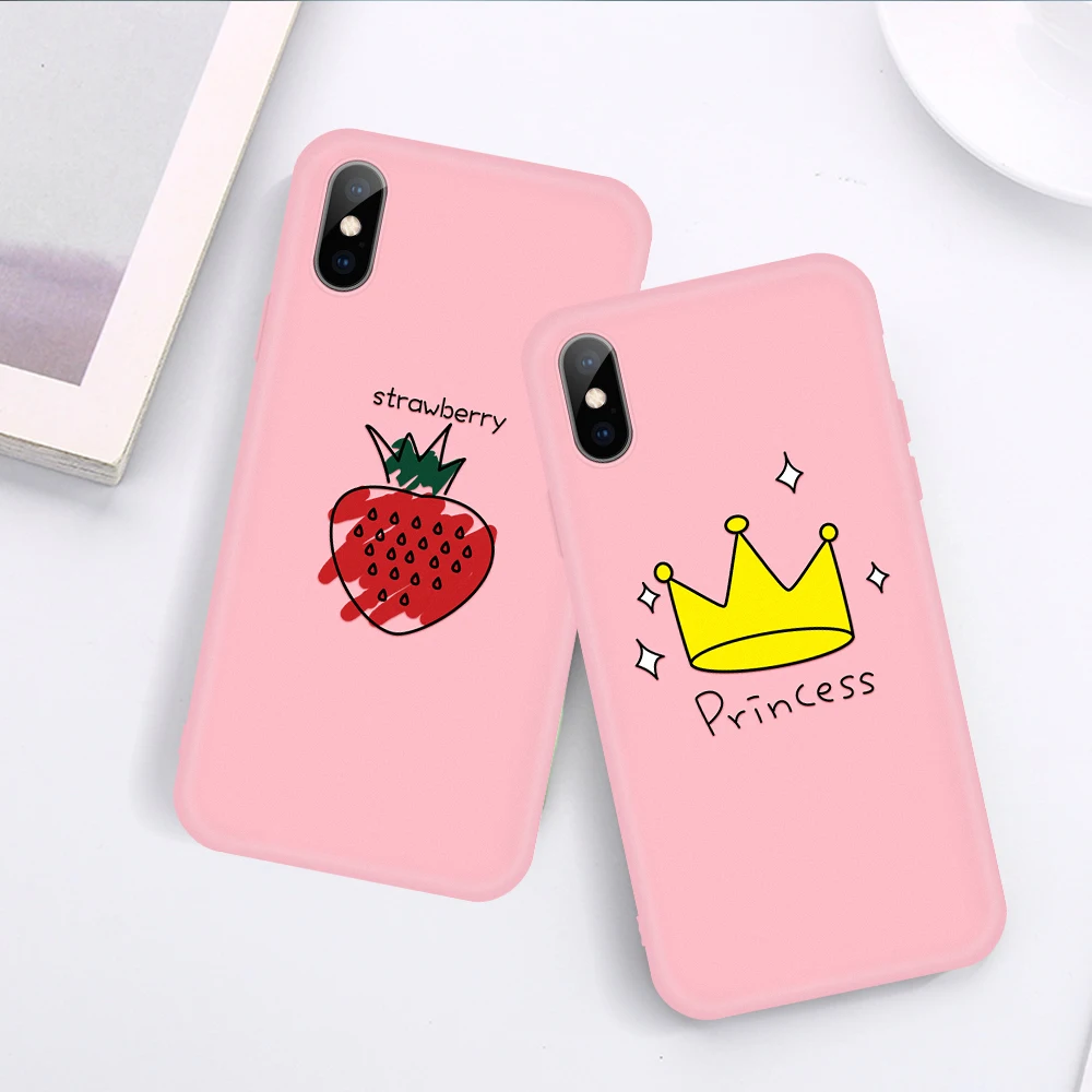 Милый мультяшный окрашенный ТПУ чехол для iPhone X 7 8 Plus 5S SE 5 XR чистый карамельный