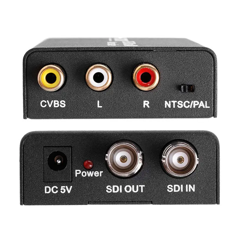 

1 пара SD HD & 3G SDI к композитному RCA видео с L/R аналоговый стерео аудио конвертер скалер