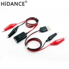 USB крокодиловый провод, зажимы типа папа на USB, тестер, детектор, измеритель напряжения, мощность амперметра, измеритель мощности, монитор и т. Д.