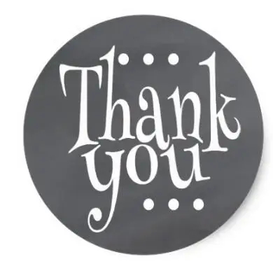 

1.5inch Chalkboard Wreath Thank You Sticker 2