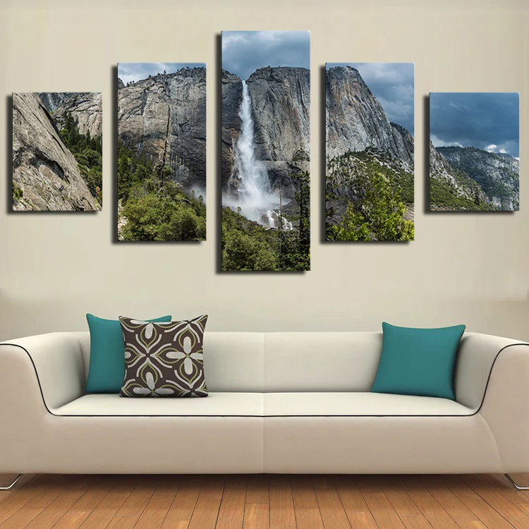 OKHOTCN 5 шт. лесной водопад фото фотография искусственная картина маслом на