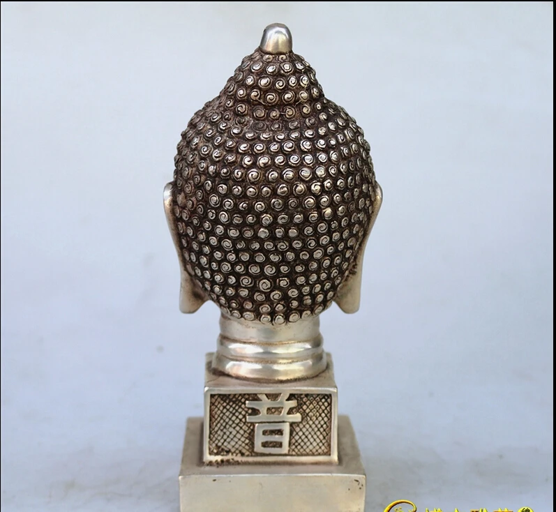 ZSR 2017 518+++++A Feng Shui bronze Buddha head ornaments copper seal paktong antique crafts collection | Дом и сад
