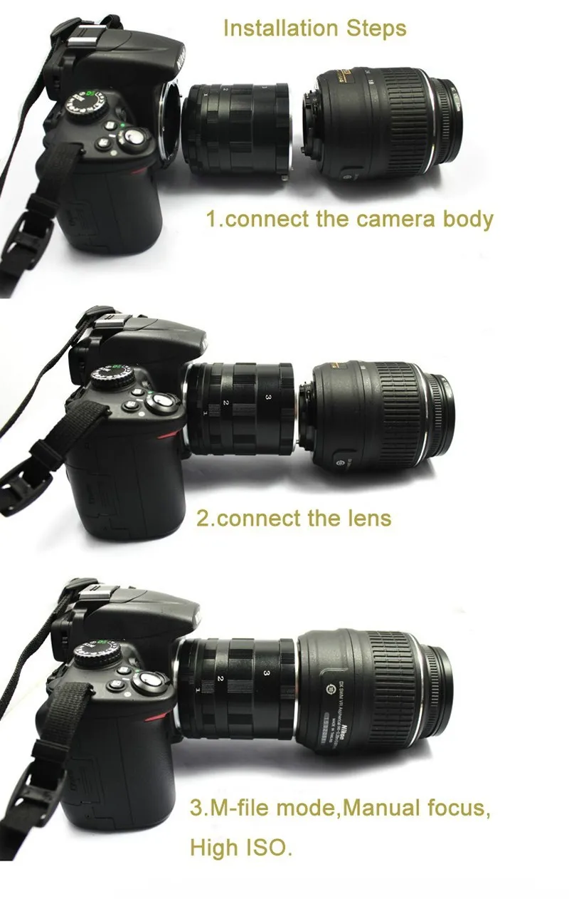 JINTU металлическое макрокольцо-удлинитель для Canon EOS EF крепление DSLR SLR 5D III 6D 7D 60D 700D 650D отслеживание