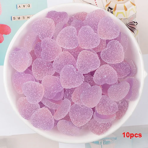 Purple 10pcs Happy monkey 5 шт./10 шт./упак. слизь талисманы игрушки Смола любовь конфеты принадлежности дополнение наполнитель для пушистого прозрачного облака слизи DIY ремесла - Цвет: Purple 10pcs