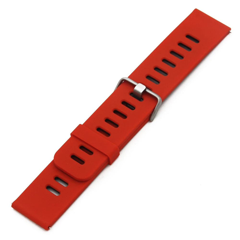 Silicone Rubber Watch Band 22mm for Samsung Gear 2 R380 / R381 / R382 Strap Wrist Loop Belt Bracelet Black Blue Red Pink Grey