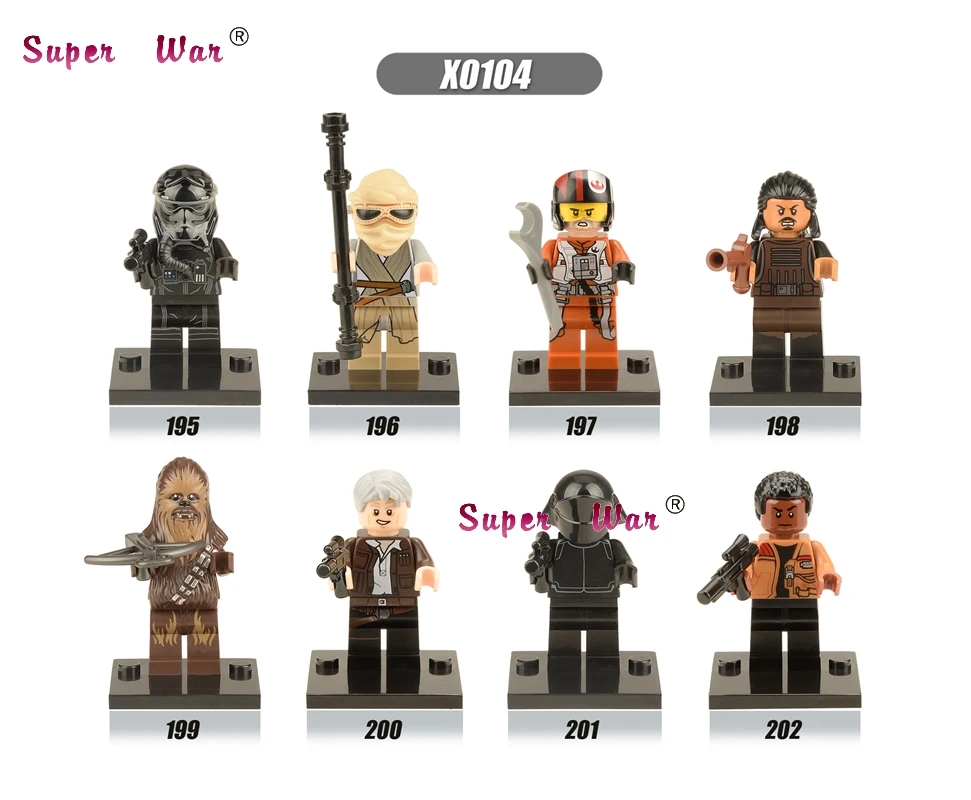 X0104 1 комплект серии 3 Leia Skywalker Yoda C3PO R2D2 Дарт Вейдер строительные блоки игрушки для детей - Цвет: X0104