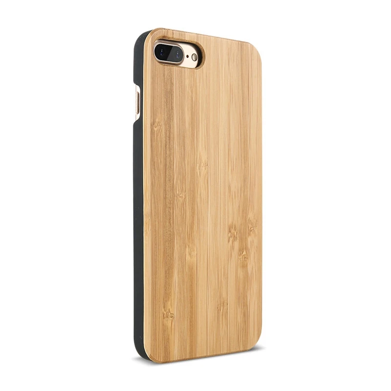 Bamboo FLOVEME Деревянный чехол для iPhone 7 X XR XS MAX чехол из натурального бамбука деревянный чехол для телефона s для iPhone 8 6 6S Plus 5S SE 5 Fundas - Цвет: Bamboo