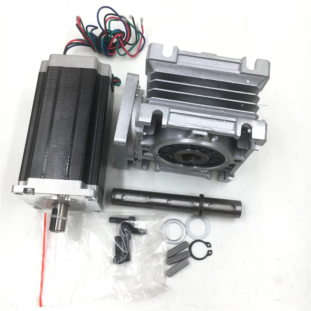 Червь Nema23 27Nm шаговый двигатель передаточное число 15:1 L112mm 4.2A 2ph комплект редуктора