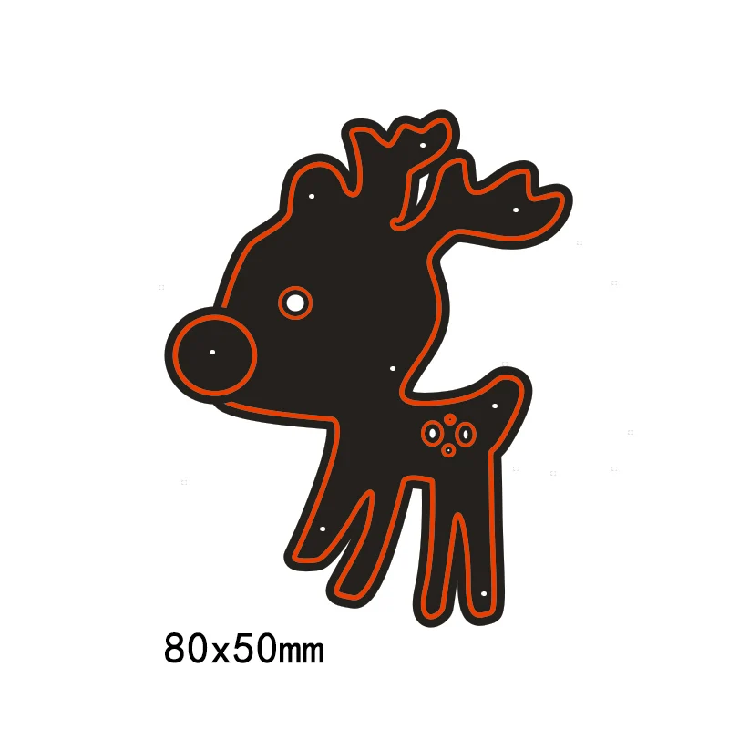 Рождественские diy милые трафарет оленя новые металлические Вырубные штампы для