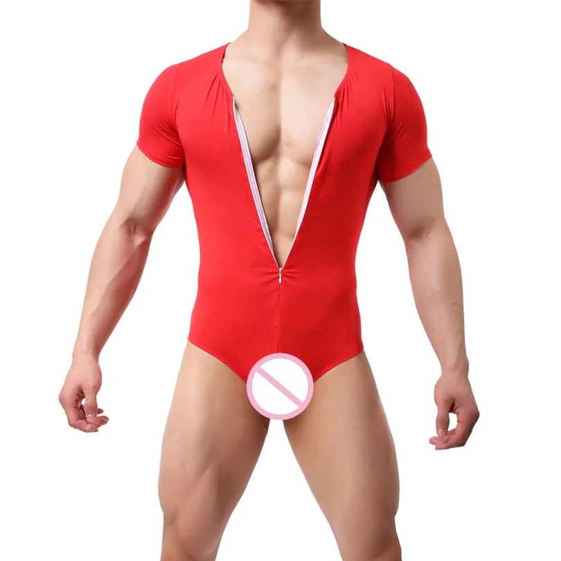Новый 2018 Эротическое белье Горячая Мужская Wrestling Singlet Тедди боди модальные