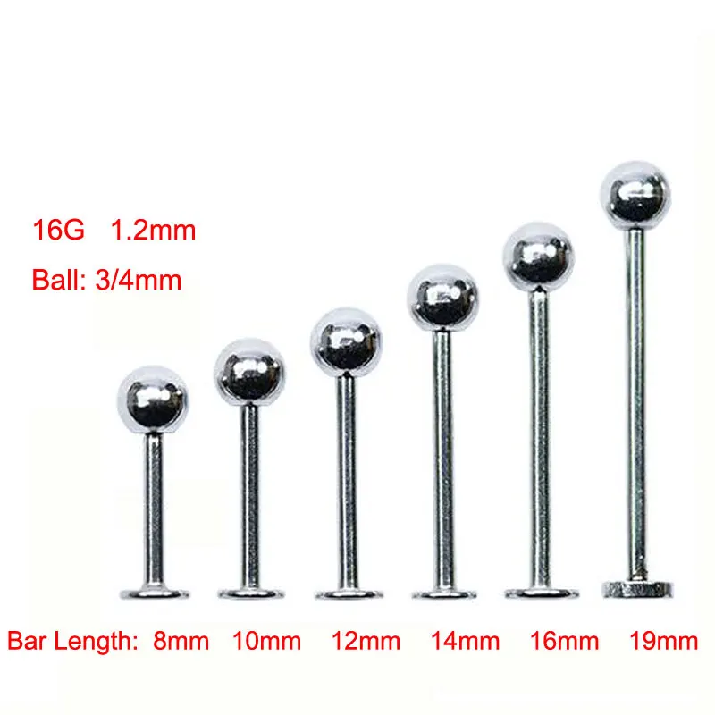 Кольцо для губ 16 г 24 мм из нержавеющей стали с шариками кольцо лицо Козелка серьги