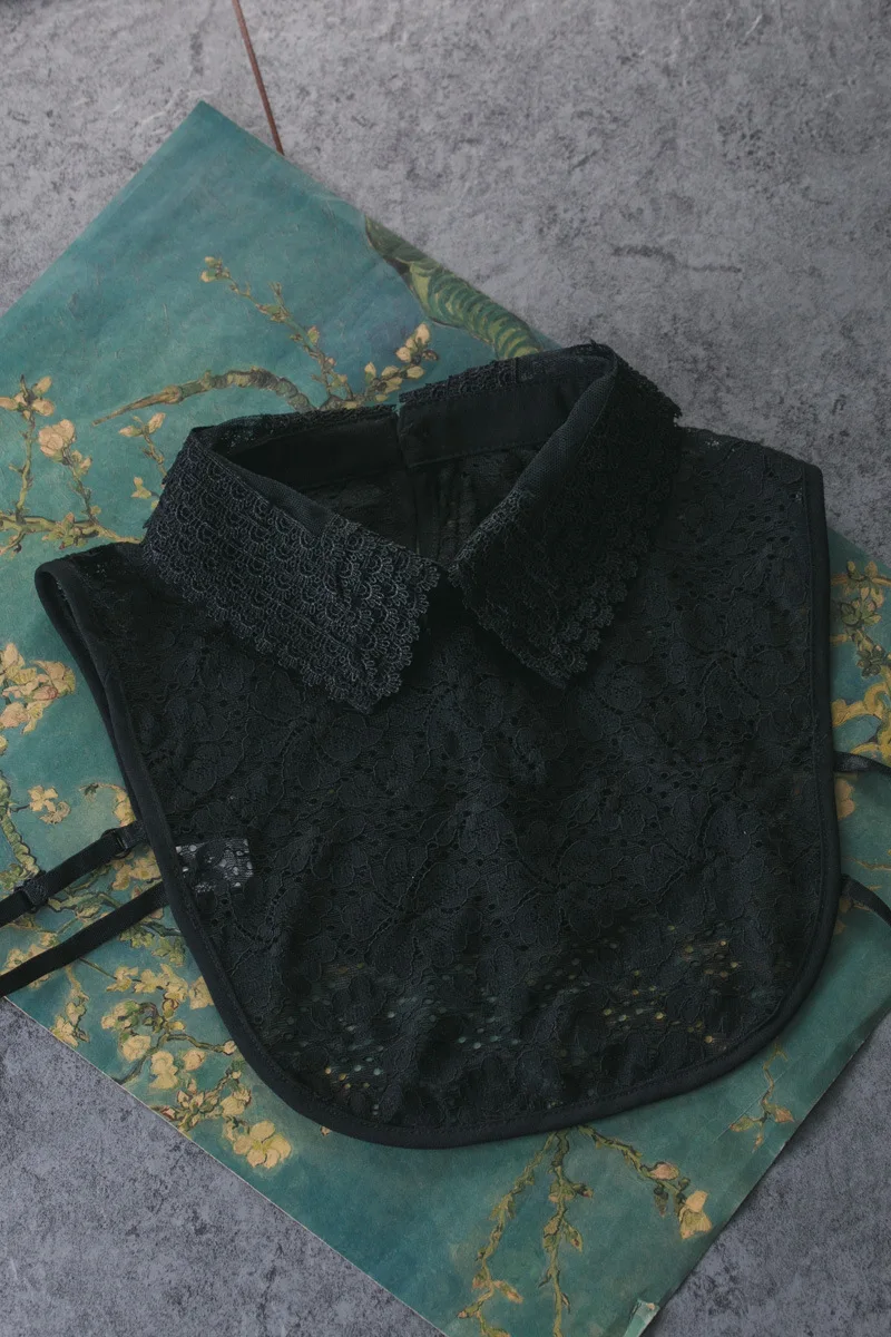 Модный осенний и зимний топ деревянный кружевной Острый Воротник жемчужная