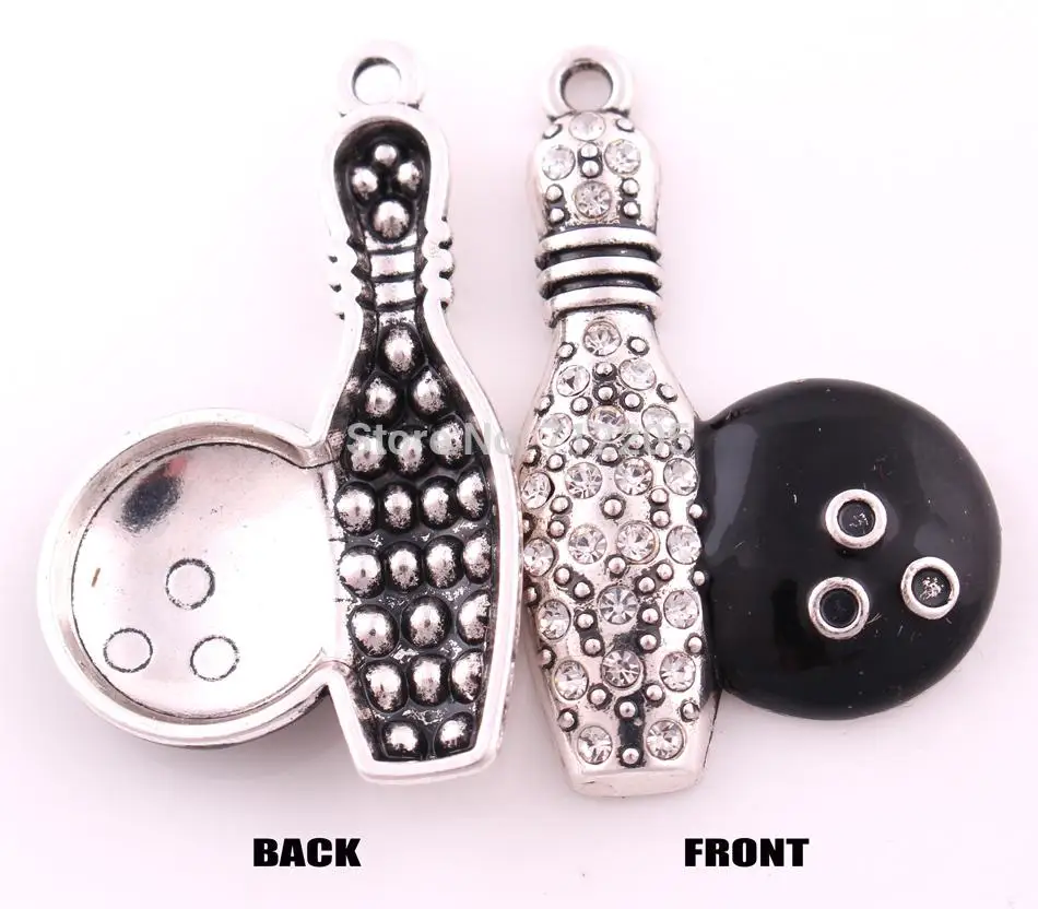 Новинка 20 шт. цинковая шпилька для боулинга со сверкающими кристаллами и