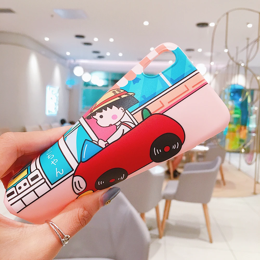 Милый чехол Crayon Shinchan для iPhone 6 6s7 8 Plus силиконовые чехлы с рисунком Chibi Maruko Chan мягкий