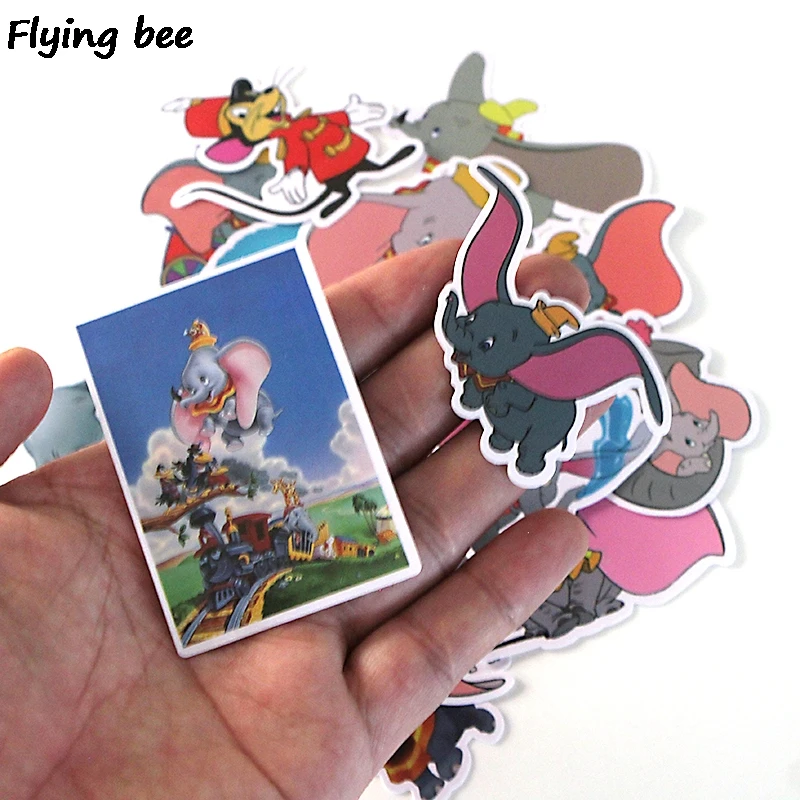 Flyingbee 20 шт. Dumbo милые граффити наклейки s для детей DIY багаж ноутбук скейтборд Автомобиль Велосипед Водонепроницаемый Стикер X0008