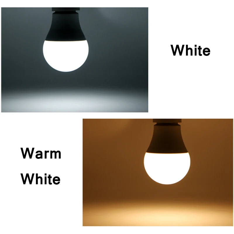 Без мерцания Светодиодная лампа E27 светодиодная E14 110В/220В постоянный ток реальная