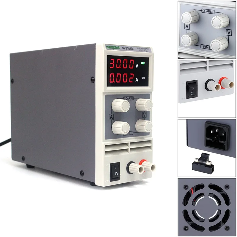 

Adjustable DC Power Supply 0-30V and 0-10A Mini Switching Regulated SPS KPS3010D Simple Operation