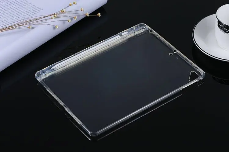 For iPad201718 Clear QUWIND прозрачный кристально прозрачный мягкий ТПУ с держателем для ручки чехол для iPad Air 1 Air 2 iPad 9,7 дюймов - Цвет: For iPad201718 Clear