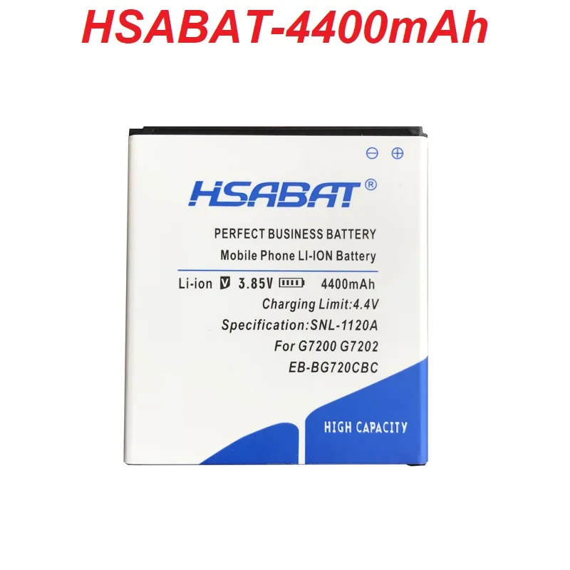 Аккумулятор HSABAT 4400 мАч для Samsung Galaxy Grand3 EB BG720CBC G7200 G7202D G720AX G720N0 G7202 G7208V G7209 Grand