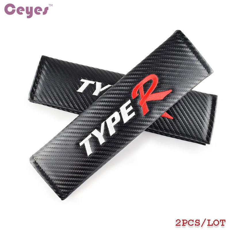 Ceyes Накладка для ремня безопасности автомобиля авто Стайлинг подходит TYPER Honda TYPE R
