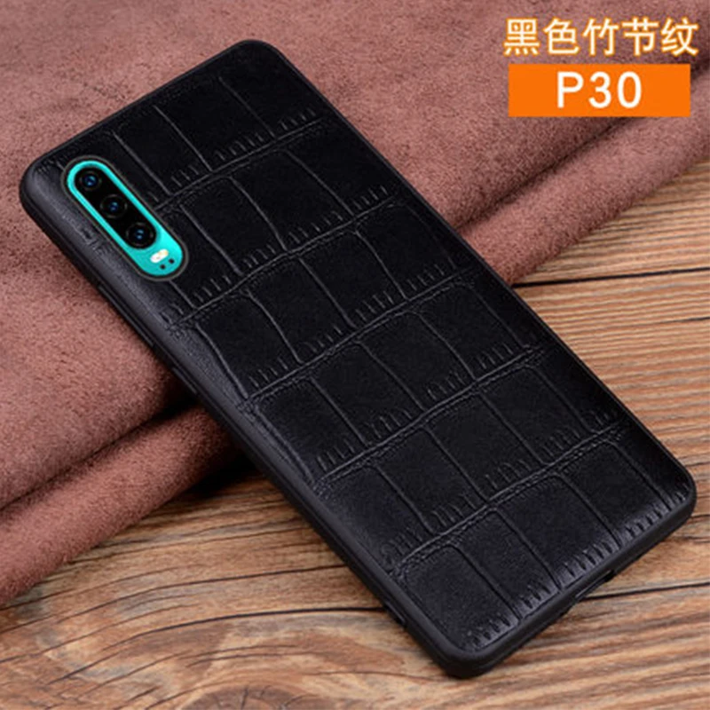 Модный чехол из натуральной кожи с крокодиловым принтом для Huawei P30/P30 Pro тонкий