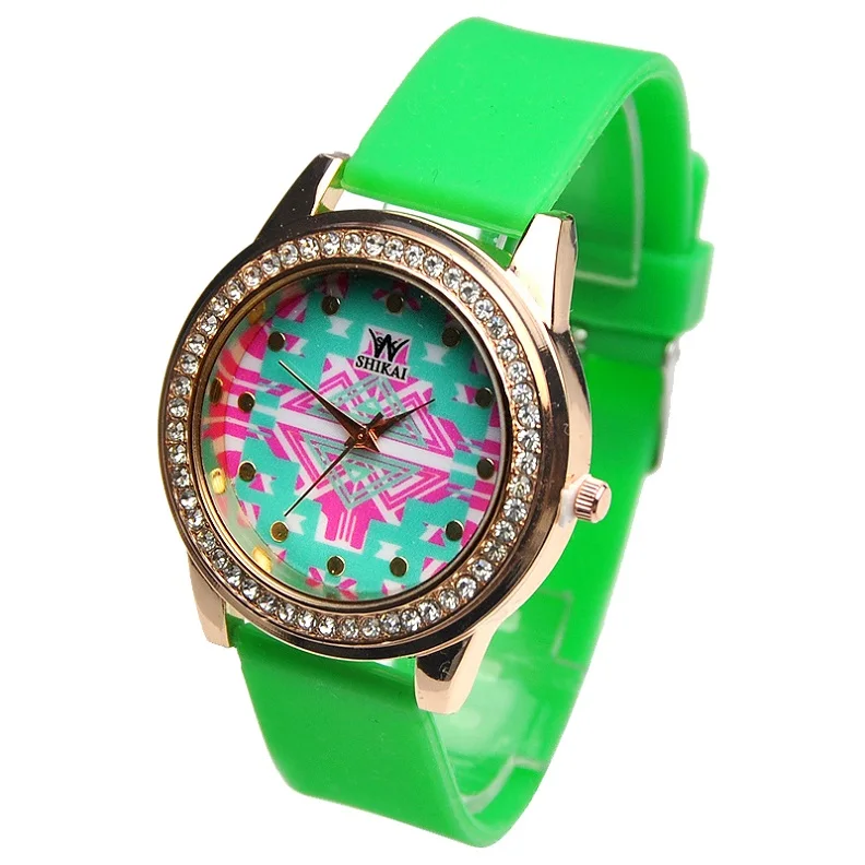 Женские наручные часы с золотыми кристаллами индийские этнические Стразы