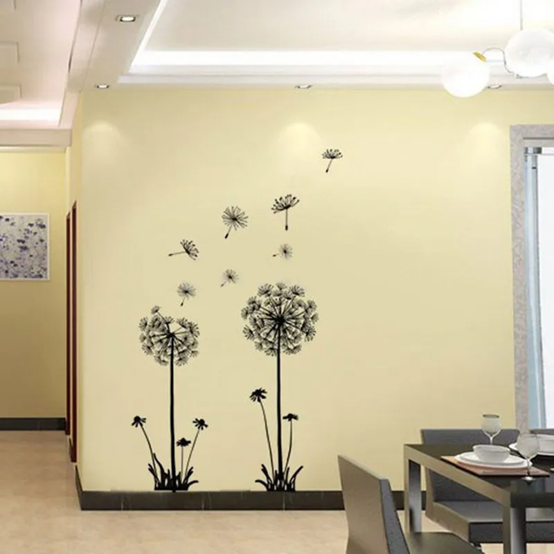 1 пара стикеров на стену Новые Креативные наклейки с изображением одуванчика