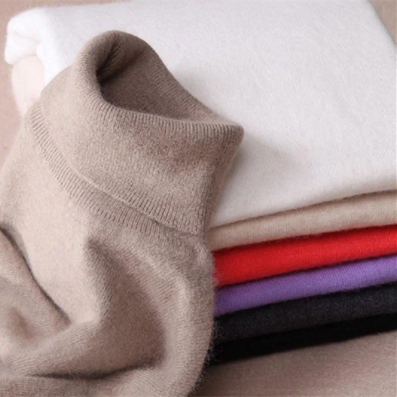 Свитер Addonee женский теплый мягкий комфортный с высоким горлом кашемировый свитер