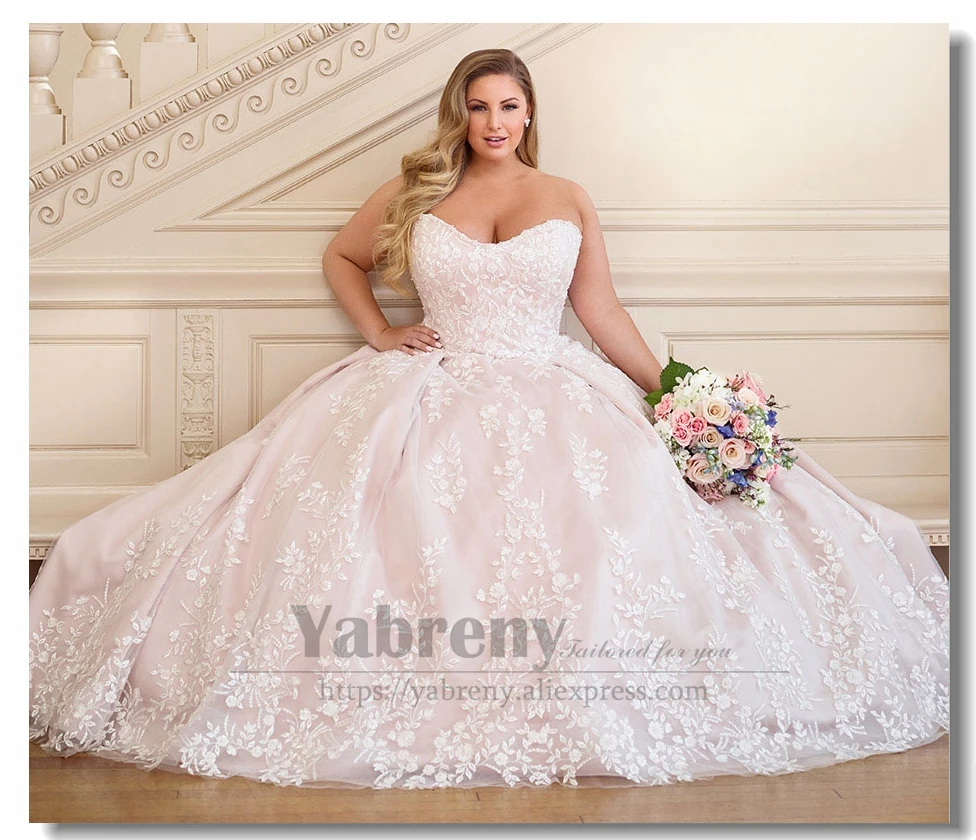 Большие размеры милые свадебные платья розовое платье | Свадьбы и торжества
