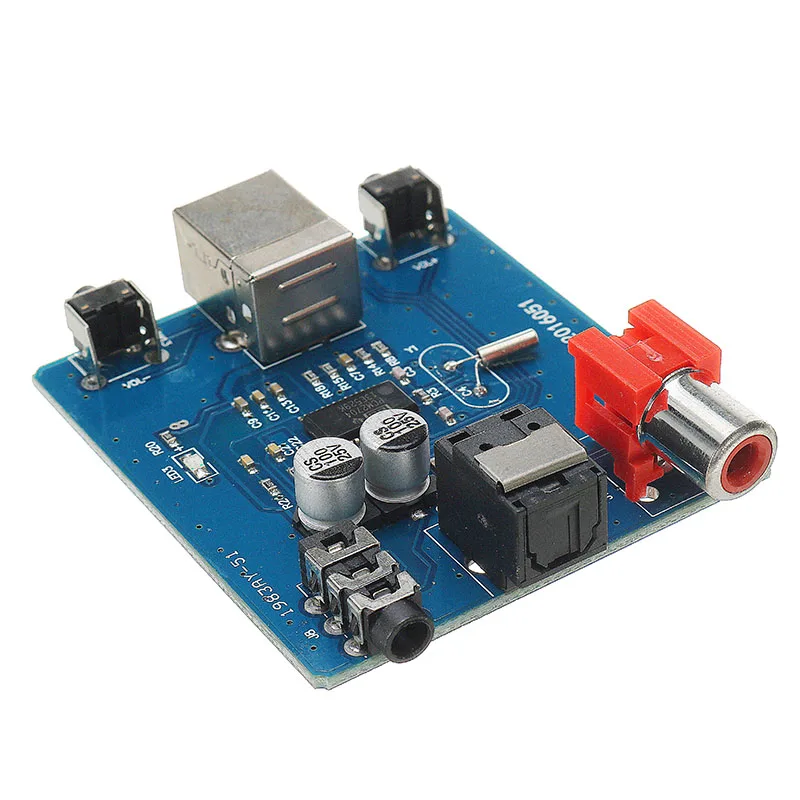 CLAITE 1 шт. 3,5 мм декодер плата PCM2704 аудио DAC Hi-Fi модуль USB к S/PDIF звуковая карта аналоговый коаксиальный Оптический волоконный выход