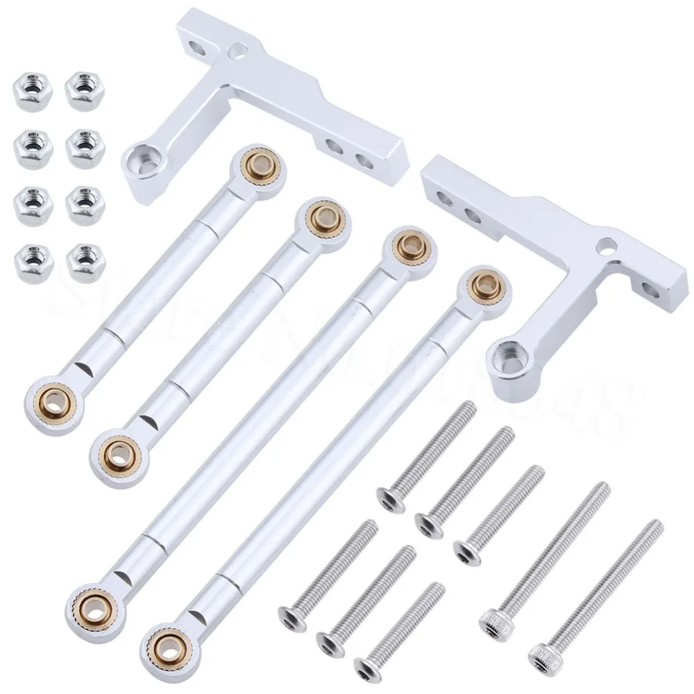 Aluminum Alloy Adjustable Suspension Links Metal Rod End Set For 1/10 Tamiya CC01 RC Crawler Car OP Parts | Игрушки и хобби