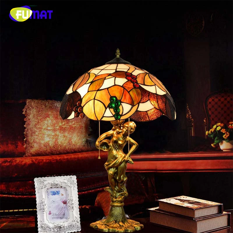 FUMAT Тиффани виноградный Абажур Настольная лампа домашний декор креативное