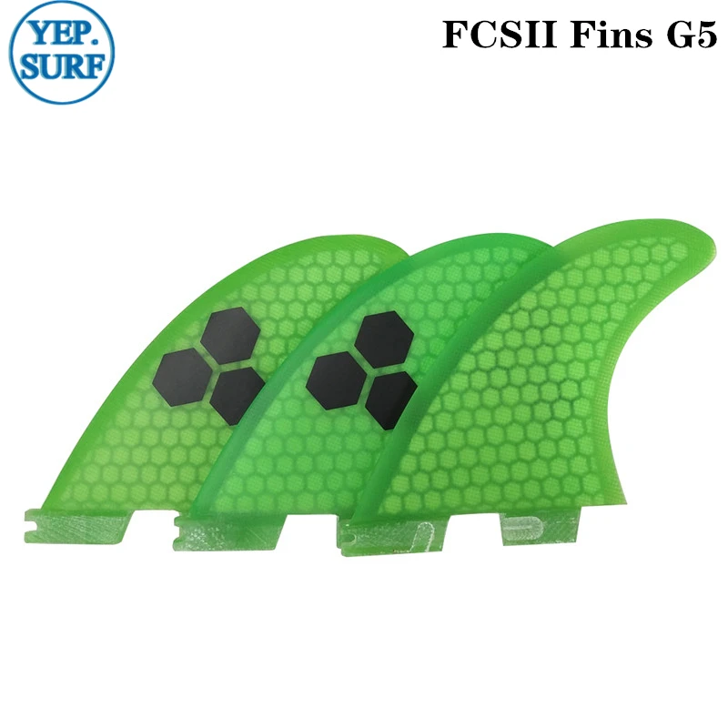 Доска для серфинга FCS2 G5 плавники желтый/синий/серый/белый/оранжевый/зеленый 6