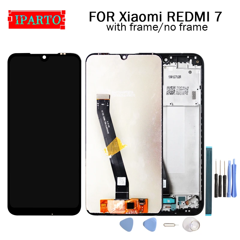 ЖК дисплей 6 26 дюйма для Xiaomi REDMI 7 дигитайзер + рамка 100% оригинальный стеклянная