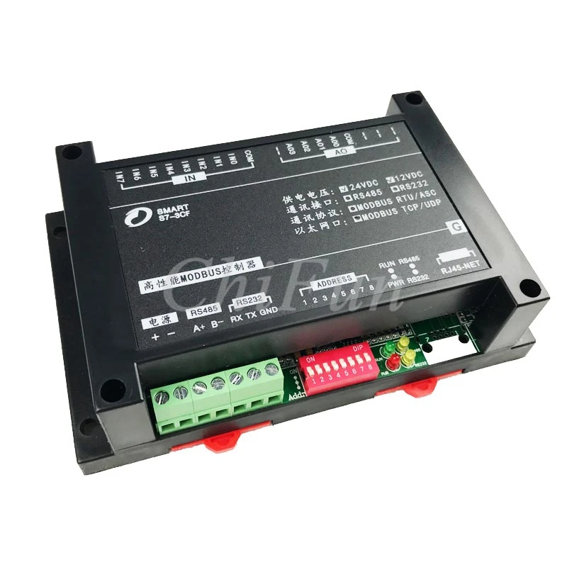 Модуль Modbus RTU IO аналоговый вход и выход расширение ПЛК 8AI4AO|input module|input output moduleexpansion