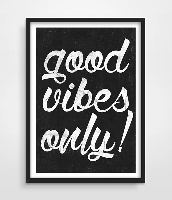 Состаренная картина Good Vibes Only для домашнего декора Художественная печать плакат