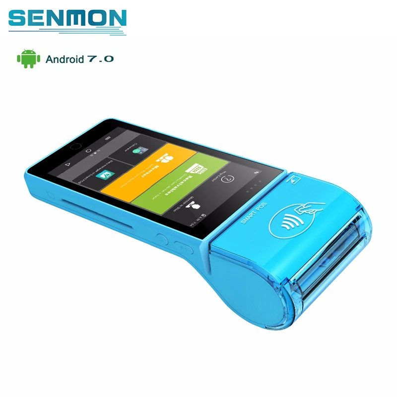 SENMON 5," портативный Android Мобильный Мини POS терминал с NFC Card Reader Wi Fi терминал принтера