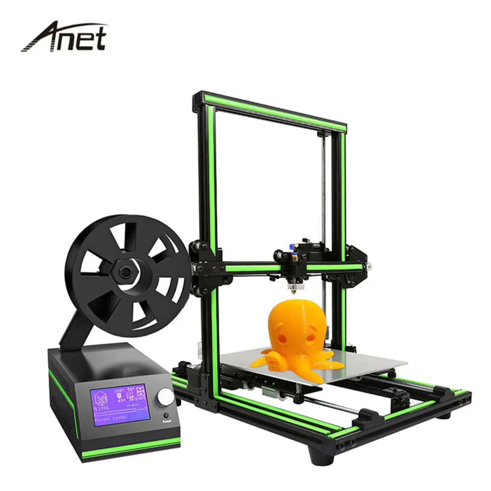 Anet E10 220X270X300 мм Высокоточный 3d принтер DIY комплект цельнометаллический V1.5 материнская плата кабель с подогревом Off-line abs/pla нити - Цвет: Anet E10 printer