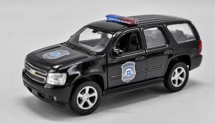 1:36, высокая модель автомобиля из искусственного сплава, Chevrolet TAHOE, задний металлический игрушечный автомобиль, 2 открытые двери, статическая модель игрушечного автомобиля