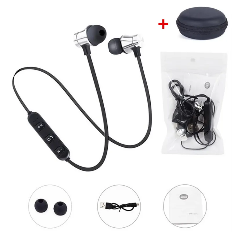 Silver With Box GutsyMan XT11 Bluetooth наушники беспроводные стерео наушники спортивные наушники fone de ouvido с микрофоном для Xiaomi iPhone huawei mp3 - Цвет: Silver With Box