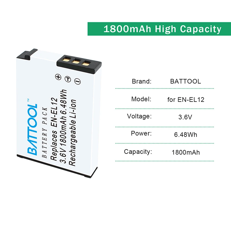Batcool EN EL12 EN-EL12 батареи + ЖК-зарядное устройство для Nikon Coolpix S9900 S9700 S9100 S8000 AW120 AW130 S6000