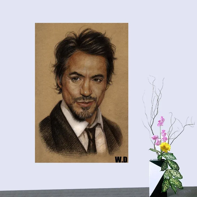 Индивидуальный плакат из шелковой ткани Роберт Дауни младший украшение для дома