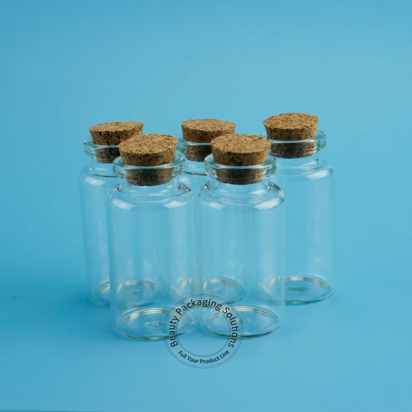 Рекламная акция 12 шт./лот стеклянная пробковая бутылка 25 мл банка для SampleTest
