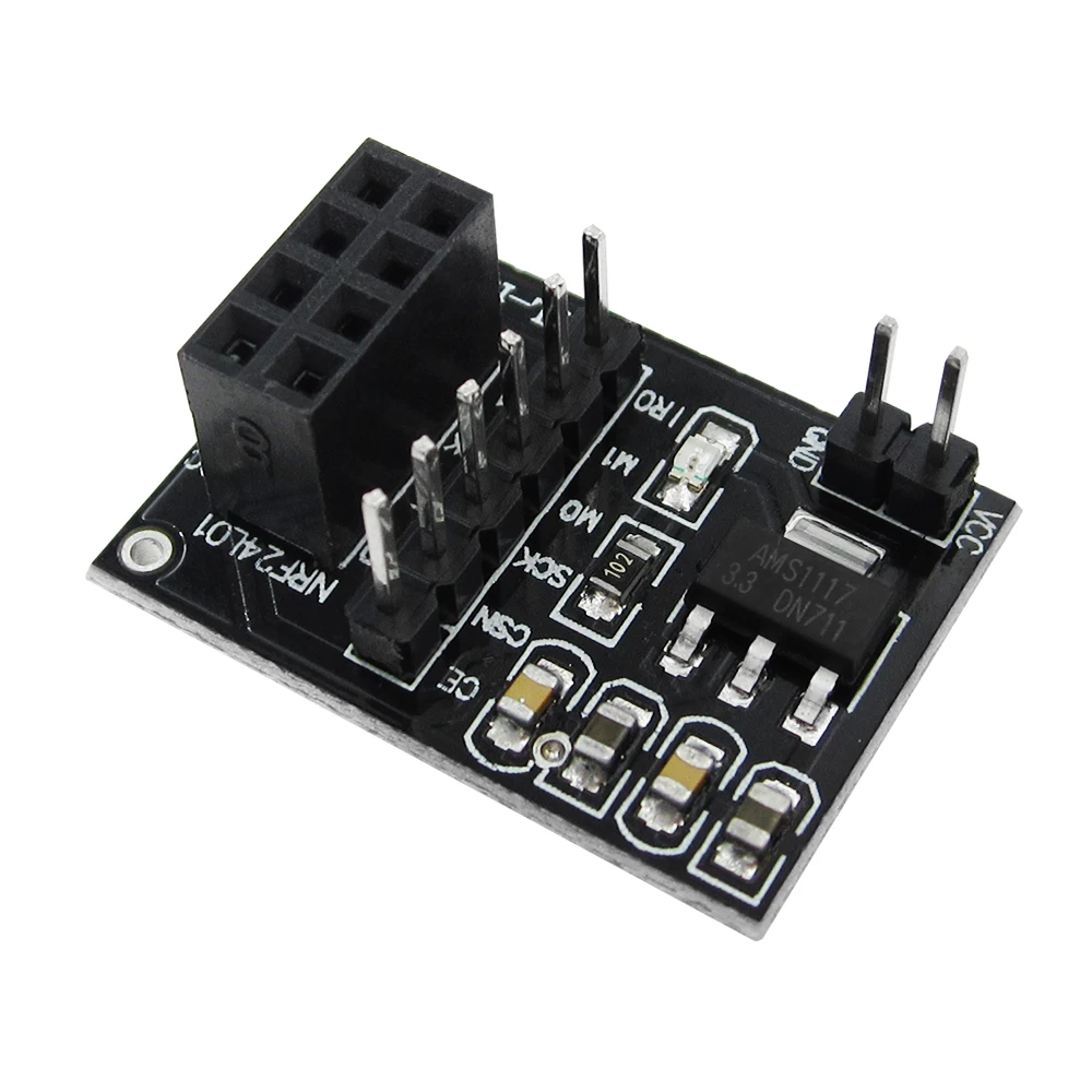 100pcs New Socket Adapter plate Board for 8Pin NRF24L01 Wireless Transceive module 51 A18 | Электронные компоненты и