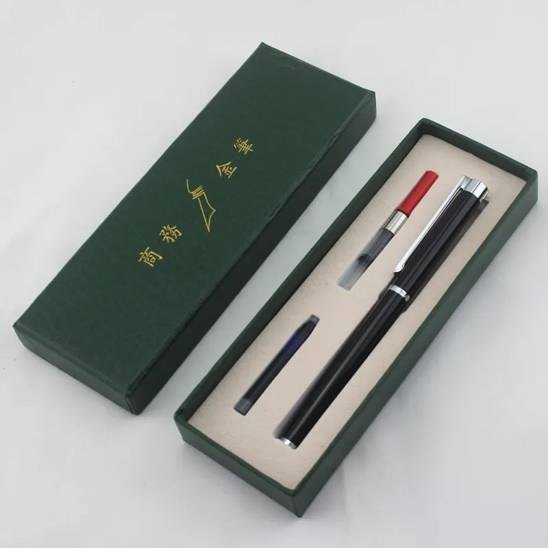 Роскошная брендовая перьевая ручка Jinhao из платиновой стали с серебристым металлическим наконечником с капюшоном для офиса и школы - Цвет: C