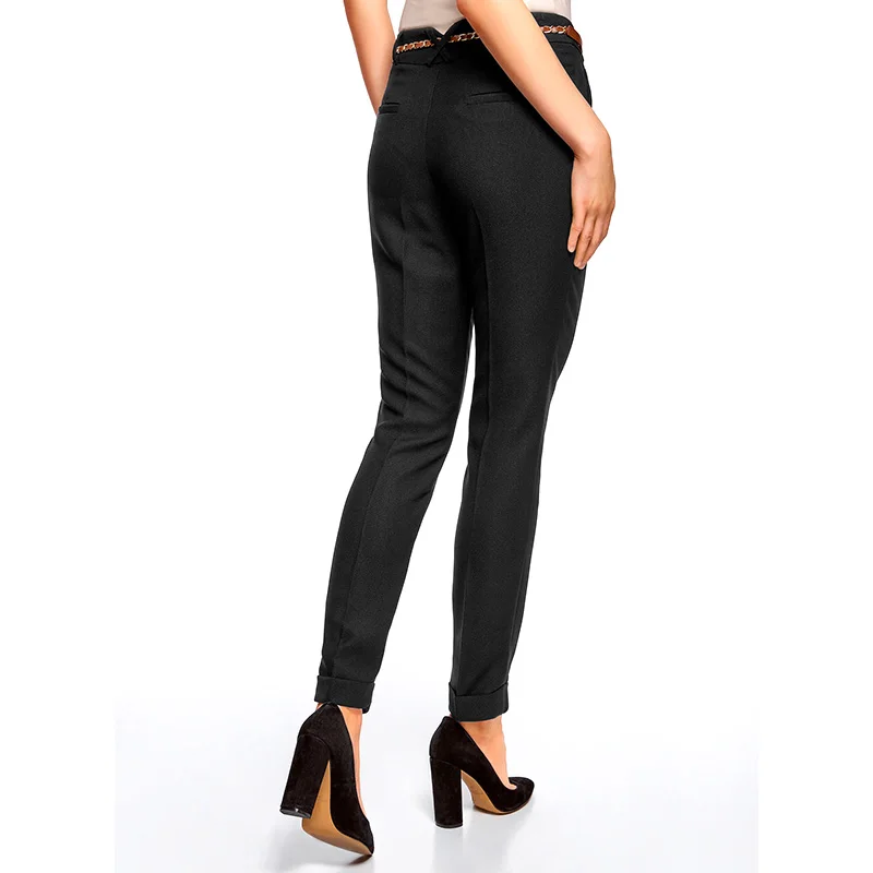oodji Брюки из фактурной ткани с ремнем женские 21714019 3 46742|pants and capris|pants pantscapri pants |