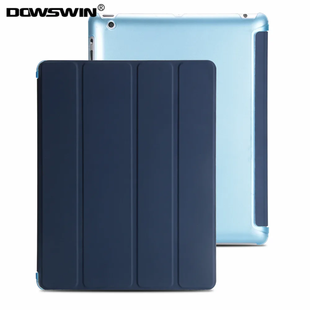 Чехол dowswin для ipad 2/3/4 Ультратонкий чехол из искусственной кожи с пластиковой