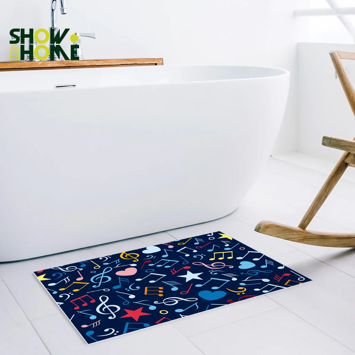 Showhome Octave Note душевые занавески набор ковриков водонепроницаемые для улицы